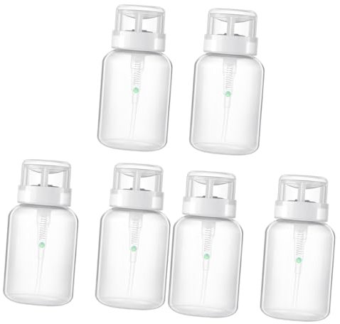 Healeved 6stücke Pumpflasche Für Nagellackentferner Leere Nachfüllbare Spenderflasche Mit Verschließbarem Druckverschluss Zur Aufbewahrung Von Flüssigkeiten Und Nagelpflege