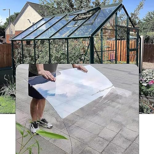 ZHUOZ1T 2mm Polycarbonat Dachplatte,UV-Schutz Wasserdichte Isolierplatten,Klare Dachverkleidungs-Ersatzplatten,Beidseitig Foliert,Für Gewächshaus Carports Terrassen Balkon,Anpassbar (1,82m x 3m)