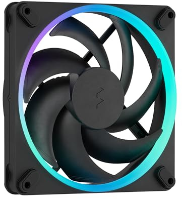 Fractal Design Momentum 14 RGB - Leiser PC-Gehäuselüfter - 140 mm - ARGB Gen 2-20 LEDs - Flüssigkristallpolymer (LCP) Flügel - Fluiddynamisches Lager (FDB) - Kühlleistung - Schwarz