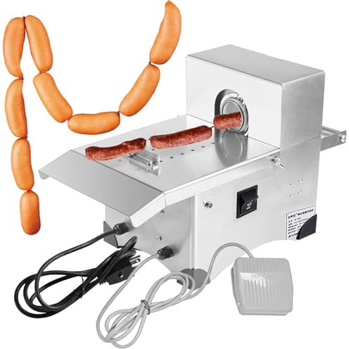 Eastnmythet Legatrice Automatica per Salsicce 0-42mm, annodatrice elettrica per Salsicce in Acciaio Inossidabile per Uso Commerciale e Domestico,110V