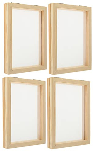 HAWILLOSCH 4stücke Papierherstellungsform Aus Holz DIY-bastelrahmen Papierherstellungssets Sieb Für Papierherstellung Bastelholzrahmen Junge Mädchen DIY Papier Werkzeug Papier Machen