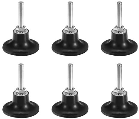 sourcing map 6Pcs 2 Disc Pad Holder Quick Change Discs 1/4 Shank Holder Mandrel for Die Grinder Sanding and Conditioning Discs, Black