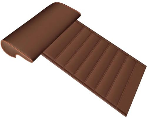 HBDTNTKF Auto Erweitertes Sitzkissen Für Renault Austral 2022 2023, Seat Modification Leg Rest Beinstütze Kissen Kniepolster Komfort Cushion Innere Zubehör,C/Stripes-Brown