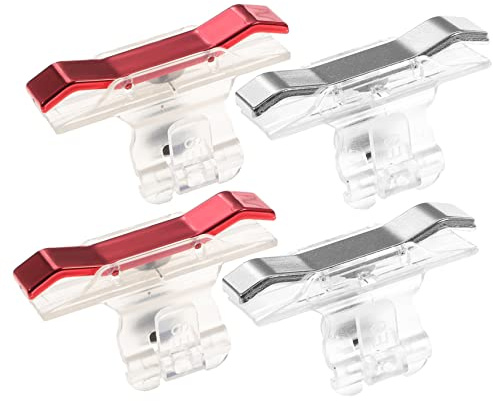 Angoily 2 Paar Metall Zieltasten für Handyspiele mit Abs Material Schnelle Auslösetasten Verbesserte Spielerfahrung Transparente Handgriff Designs für Mobiles Gaming