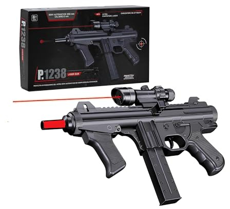 Mitra - Juguete con luz de 28 cm, rifle de juguete para niños, mitra compacto, pistola de juguete Mitra MP5 M4, juego con luces, ametralladora, juguete para niños, rifle ametralladora Cosplay