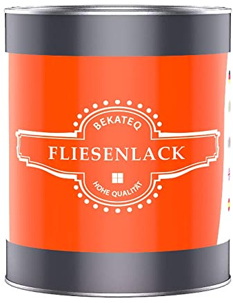 BEKATEQ 1K Fliesenlack für Boden- und Wandfliesen, Ziegelrot 1l seidenmatt I Fliesenfarbe für innen & außen I Hohe Deckkraft & gute Haftung I Für Küche, Bad, Keller BE-713