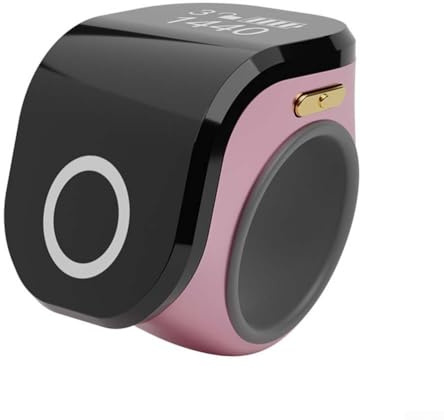 HpLive Smart Ring, Ringfingerzähler, wasserfester 4-stelliger Zähler für Gebetserinnerungen & mehr, einstellbar(Rose gold)