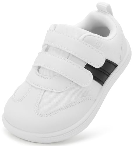 STQ KIDS Scarpe Bambino Bambina Sneakers Casual Punta Larga Leggere Primi Passi Tennis attività Outdoor Bianco Nuvola 24 EU