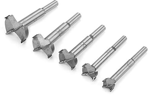 High Strength Steel Flat Bit Drill Set | 5pcs 15-35mm Woodworking Tools | Sturdy Drill Bits for Wood/DIY Projects | Compatible with Most Drills