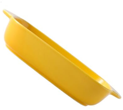 Alipis Placa Horno Cerámica Rectangular Con Asas Dobles Resistente Altas Temperaturas Antiadherente Para Pizza Lasaña y Postres Utensilio Cocina Práctico y Fácil Limpieza Para Uso Domésti