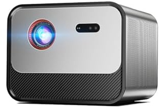 RJHJK 3D 4K 300 pouces Cinéma Smart Android WiFi Portable LED DLP Home Cinéma Vidéoprojecteur (D comme indiqué) Petit cadeau