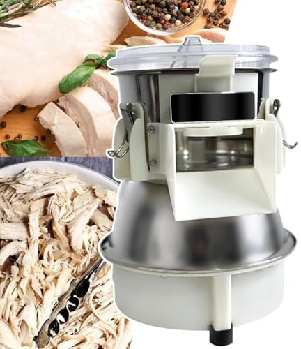 CAFIEDR Tritatutto Elettrico per Pollo, utensile per tritare Il Petto di Pollo con Lama in Acciaio Inossidabile, per Petti di Pollo cotti, Materiale in Acciaio Inossidabile, Facile da Pulire, 180 W