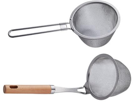 Healifty Lot de 2 Passoires à Nouilles en Acier Inoxydable Crochet, Robustes et Faciles à Ranger Cuisine et Filtration Alimentaire