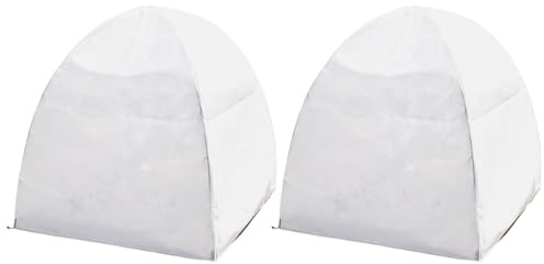 Mantas Anticongelantes Para Plantas Exteriores 2 Piezas Protector | 56x56 cm Protector de Plantas de Invierno Para Arbustos Árboles Frutales Hortalizas Tomates Rosas Pájaros Patio