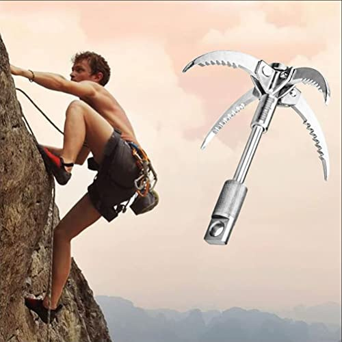 SPYMINNPOO Gancho de Agarre, Mosquetón de Garra de Acero Inoxidable 304, Capacidad de 400 Kg para Actividades de Supervivencia y Escalada Al Aire (cifra)