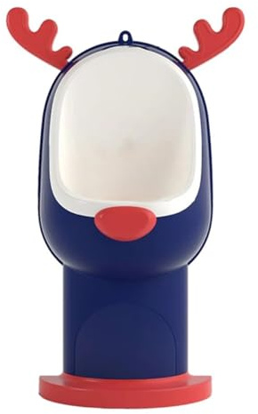 GARVALON Orinatoio per a Muro Design Cartone Animato Vasino per Ragazzi Regolabile e Facile da Pulire Toilette per Addestramento Maschietti in Plastica Blu