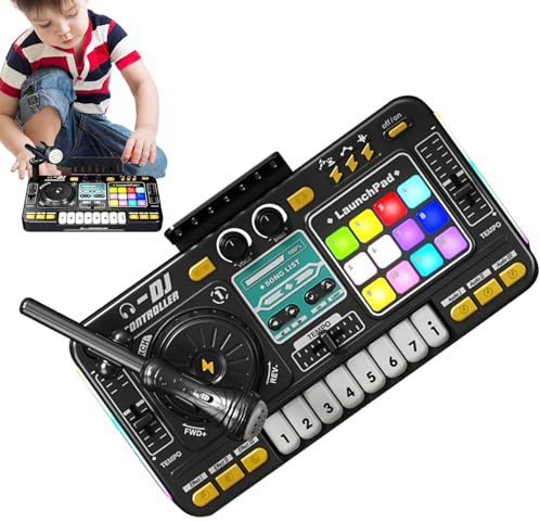 Mixer DJ Giocattolo Musicale - Console Tastiera Elettronica Con Microfono Karaoke E , Strumento Ricaricabile USB Per Bambini, Piano Portatile Per Piccoli Musicisti | Regalo Compleanno