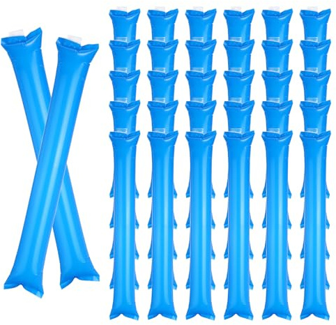 uxcell 40Pcs Thunder Sticks, Thicken Cheering Team Spirit Stick Clapper, Cheerleading Plastic Inflatable Noise Makers for Sporting Events, Dance Party Favors, Concerts, Blue