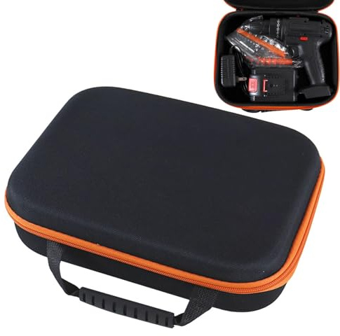 Electric Drill Carry Case - Wear Resistant Oxford Fabric Tool Bag, Large Capacity Power Tool Storage Organizer | Compact Hard Case For Home, Job Site, Outdoor Use With Inner Mesh Pocket