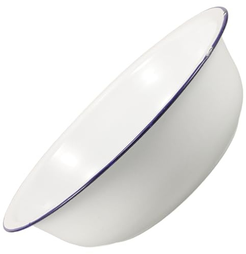 POPETPOP Bañera Pies de Esmalte Vintage, Lavabo Esmaltado Blanco, Fácil Limpieza, Uso Multifuncional, Adecuado para Pedicura y Baño