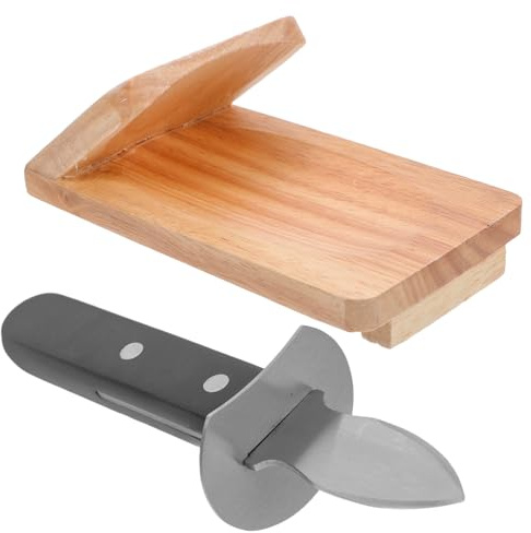AMUSLESUR Coltello per Ostriche per Sgusciare in Inossidabile con Morsetto in per, per Barbecue e Riunioni Domestiche