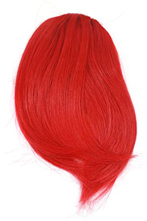 WIG ME UP - YZF-1088HT-113 Clip-In Pony, Farbton: Rot Farbcode: 113, 17 cm/ 7 inch, Haarteil, Haarverlängerung, Extension, fringe