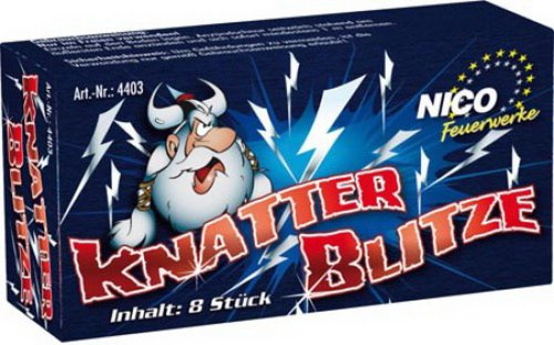 8 Stück im Karton Knatterblitze, Kl.1, 20 Karton
