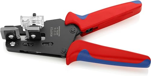 KNIPEX Alicate pelacables de precisión con cuchillas de forma precisa con mangos multicomponente 195 mm, 12 12 14