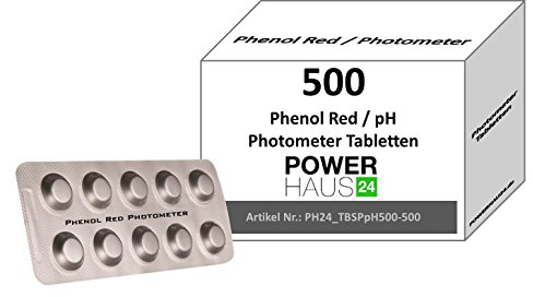 POWERHAUS24® - 500 Photometer Testtabletten pH-Wert - Phenol Red