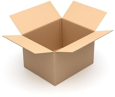 KK Verpackungen Versandkartons 600 x 500 x 400 mm Braun 2-wellig (Innenmaß 586 x 483 x 374 mm) | 20 Stück, Faltkartons Kartons für Versand als DHL Paket Hermes Paketklasse L DPD GLS Paketklasse XL