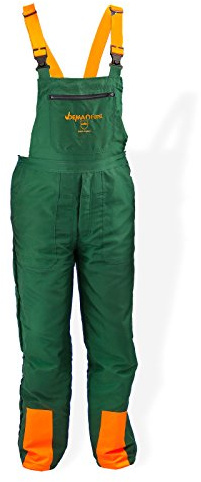 DEMA Schnittschutzhose Latzhose Forsthose Schnittschutzlatzhose Eco Größe XXL grün/orange