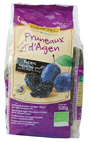 Danival, Prugne secche di agen con nocciolo bio, 500g