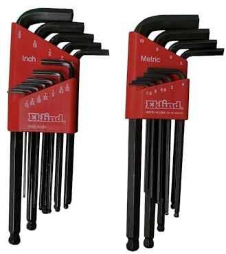 Eklind Tool 13221 Ball-Hex L-Key allen wrench Combo- Inch/MM (2 sets 21pc)