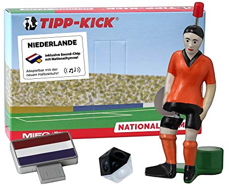 TIPP-KICK Holland-Box I Original TIPP-KICK Set mit TIPP-KICK Holland-Star-Kicker & Holland-Soundchip in der Torwandbox I TIPP-KICK Figur für jedes TIPP-KICK Spiel I TIPP-KICK Zubehör