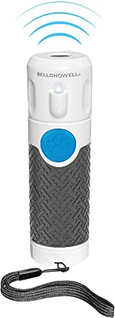 Bell+Howell Ultrasonic Anti Bark Dog Training Equipment and Barking Control Device, Electronic Clicker Trainer for Walking, Jogging, and Aggressive Behavior, Handheld and Portable