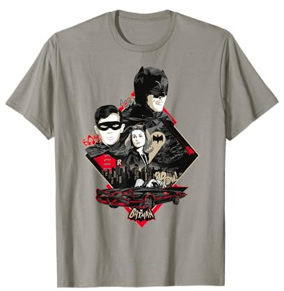 DC Comics Batman TV Series Robin and Catwoman Skyline T-Shirt