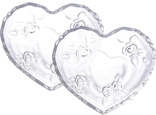 Alipis 2pezzi Ciotole Cuore Piatto Multi-funzionale Per Snack e Frutta Design Elegante e Decorativo Contenitore Per Cibo Per Matrimoni e Eventi Speciali