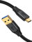 CableCreation USB C to USB A Cable 0.3m/ 1ft, USB C to USB 3.1 USB 3.2 Gen2 10Gbps USB A to C Data Cable, Android Auto Cable 3A for USB C External SSD MacBook Pro iPad S21, etc,0.3m Gray