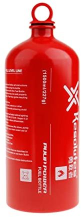 Tiuimk Step Forest Outdoor-Camping-Flasche aus Aluminiumlegierung, 1500 ml, Rot