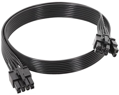 Corsair & Thermaltake PCIe Cable, 65cm PSU 8 Pin to 6+2 Pin GPU Adapter, Modular Power Supply Extension Cable