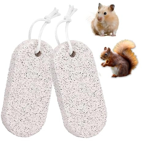 Fuletooye 2PCS Dog Rocks, Pet Teeth Grinding Stones, Molar Toys for Parrot, Rabbit, Hamster, Rat, Chinchilla