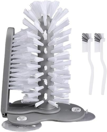 AUSYIWI Water Bottle Cleaning Brush Glass Washer Water bottle cleaning brush with suction base Suitable for red wine glasses, beer glasses and bar kitchens