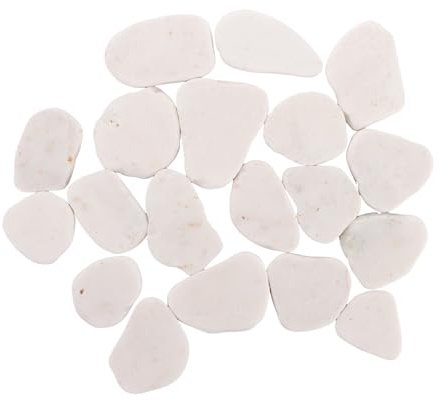 21 Pcs Rock Painting Kit, 5-8 cm Pebbles Painting Kit with 5 pcs Paintbrush, Creative Pebbles for Painting, Natural Stone Painting Kit for Painting, DIY & Craft, Garden Decoration