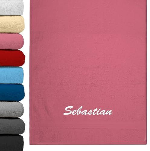 True Statements Personalisiertes Handtuch mit Namen – Luxus-Frottier 100% Baumwolle, 470 g/m², 50 x 100 cm