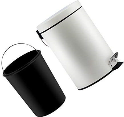 Warmhm Moderner Küchenabfalleimer Stabiler Abfalleimer Aus Kunststoff Mit Pedal Leicht Zu Öffnender Deckel 5 L Nicht Verlangsamender Mülleimer Für Zuhause