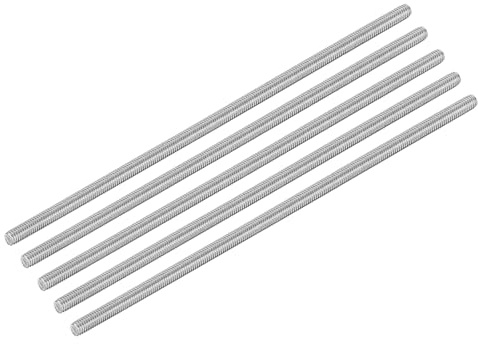 QUARKZMAN 10 Stück Gewindestange M6 x 200mm Vollgewinde Stange 304 Edelstahl Rechtsgewinde Stäbe für Ankerbolzen, Klemmen, Haken und U-Bolzen, 1 Gewindesteigung