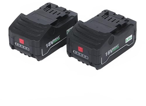 JIUQIBA978 Dos x baterías de Repuesto 18V 5.0Ah Li-Ion Compatible con Metabo18V Clase Inalámbrica