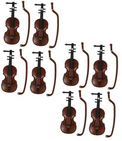UPKOCH 8stücke Mini Violin Modell Teiliges Realistisches Für Puppenhaus Miniatur-instrument Für Kreative -projekte Und Heimdekoration Für Miniaturlandschaften