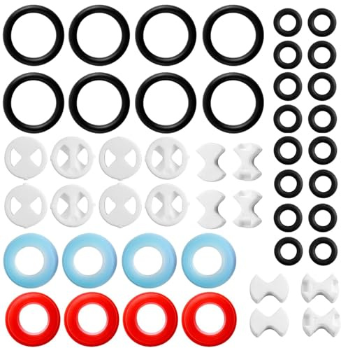 48 Pcs Tap Washers Kit with Ceramic Discs – Assorted Rubber & Ceramic Washers for Plumbing Repairs, Multi-Size Seal Set for Leaky Taps & Faucets