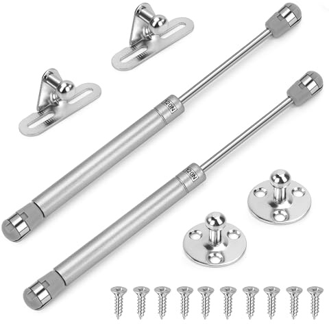 2pcs Pistones a Gas, 120N/12kg Resorte de Gas, Amortiguadores Muebles para Armario Cocina, Pistones Hidráulico Muebles, Bisagras de Cierre Suave Puertas Cocina